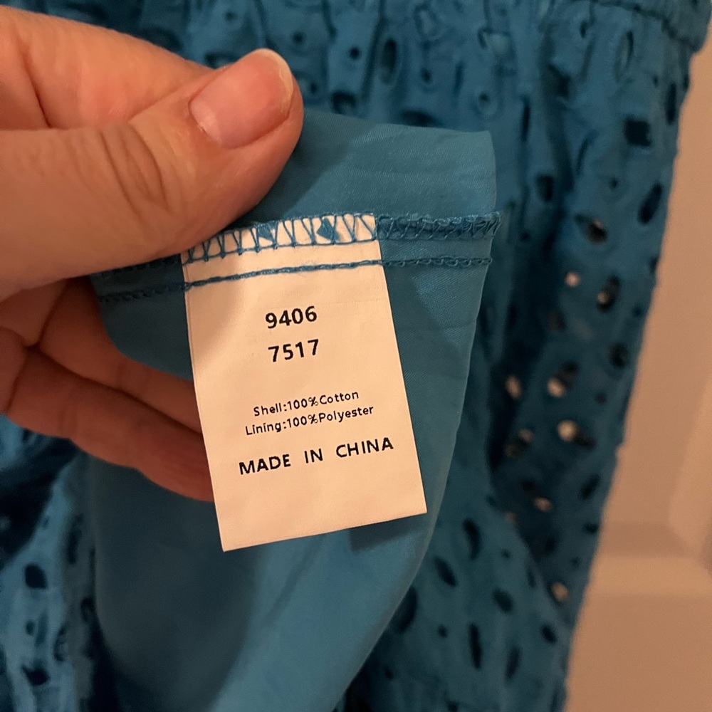 NWT cotton eyelet above the knee dress from Amazon size m - Picture 15 of 16